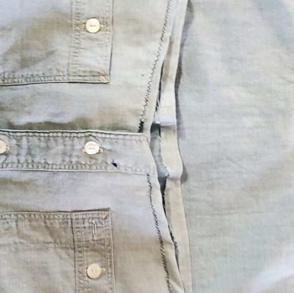 L - Upcycled Polo Ralph Lauren Denim Off Shoulder Top - Picture 5 of 5